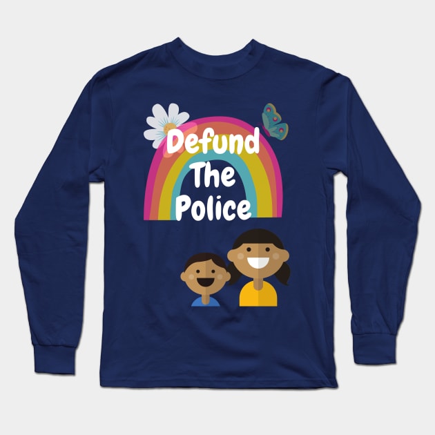 Defund The Police - Cute Kids Long Sleeve T-Shirt by DennisMcCarson